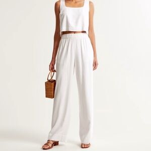 Abercrombie Linen Pull On Pant